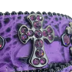 B.B. Simon Swarovski Crystal Belt Purple