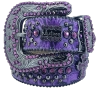B.B. Simon Swarovski Crystal Belt Purple