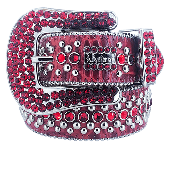 B.B. Simon Swarovski Crystals ltalian Leather Belts