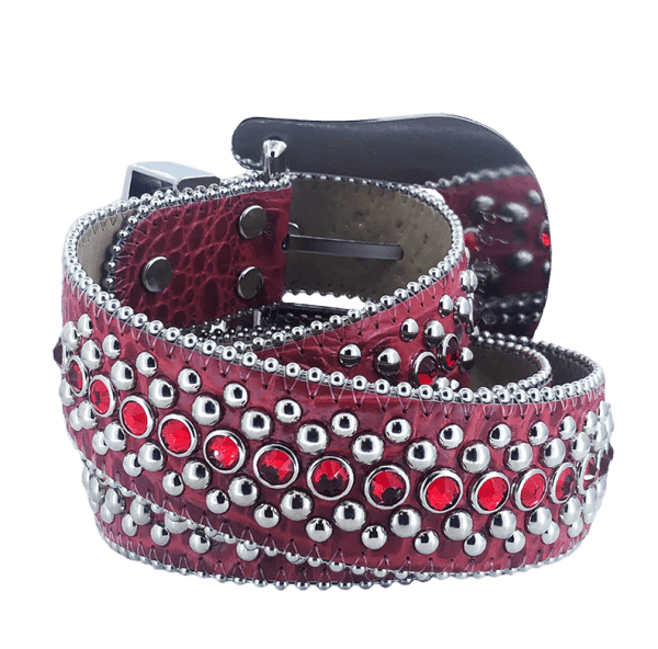 B.B. Simon Swarovski Crystals ltalian Leather Belts