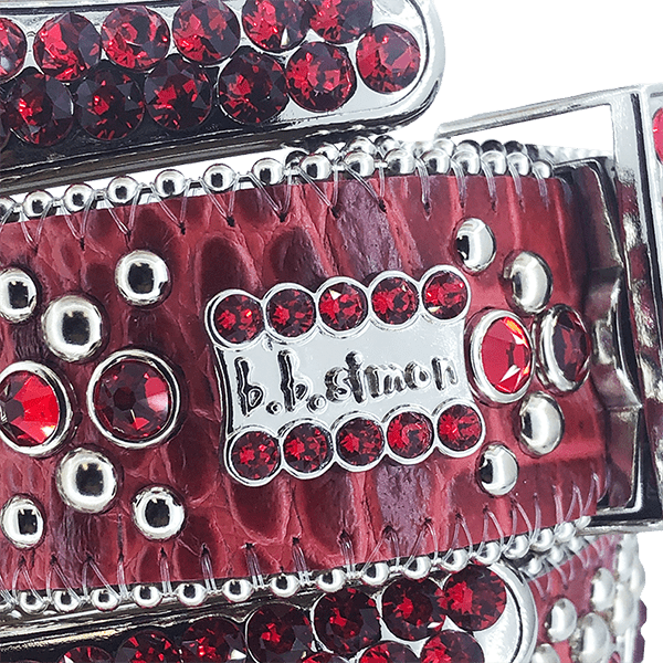 B.B. Simon Swarovski Crystals ltalian Leather Belts