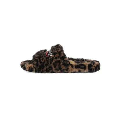Balenciaga Furry Slides 'Leopard' 01