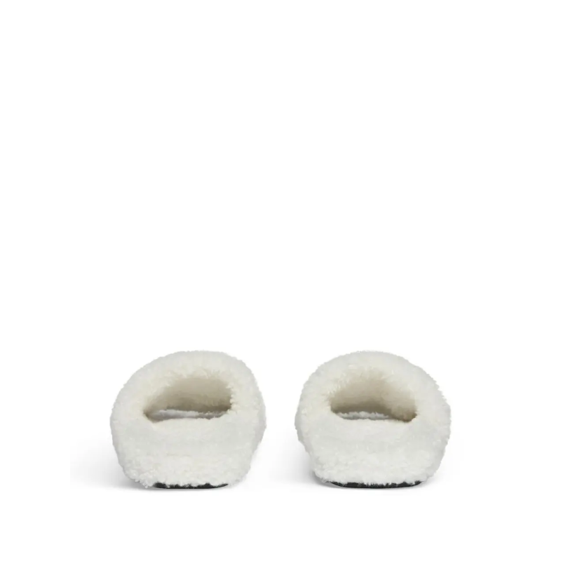 Balenciaga Furry Slides White