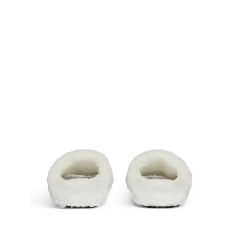 Balenciaga Furry Slides White