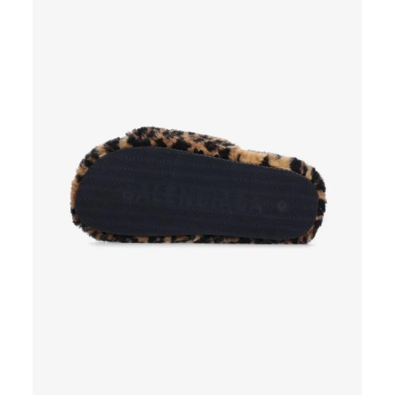 Balenciaga Furry Slides 'Leopard'