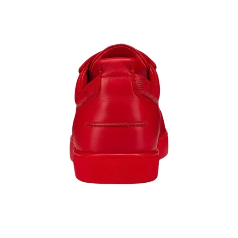 Christian Louboutin Louis Junior Spikes Cap Toe Leather Sneakers Red