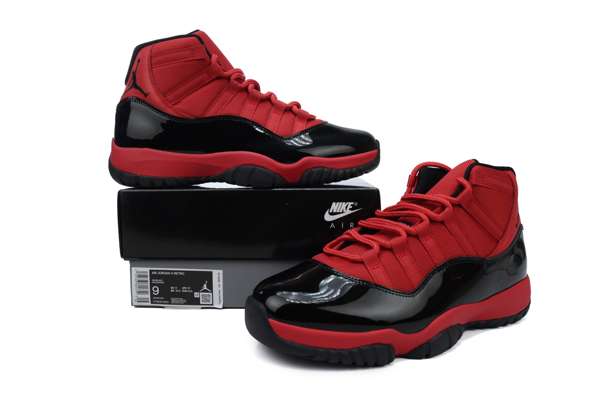 PK God Air Jordan 11 Retro "Black Red” CT8012-600