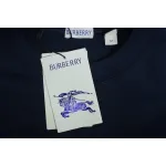 Burberry BBR 24Fw Oak Horse Embroidery Navy Blue Crewneck Sweatshirt