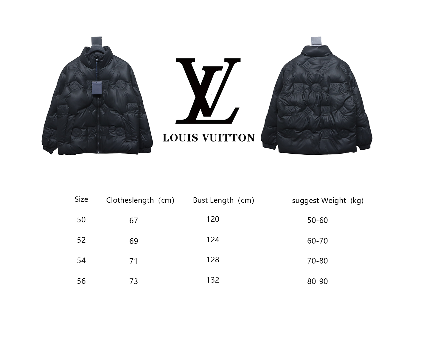 Louis Vuitton LV Down Jacket Black
