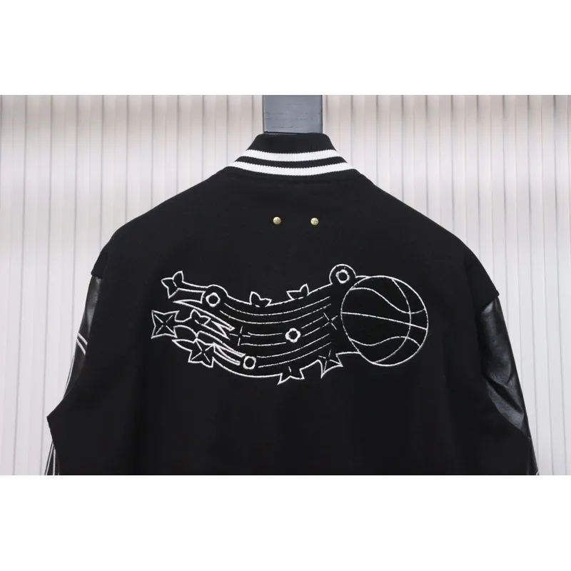 Louis Vuitton x NBA Leather Basketball Jacket Black