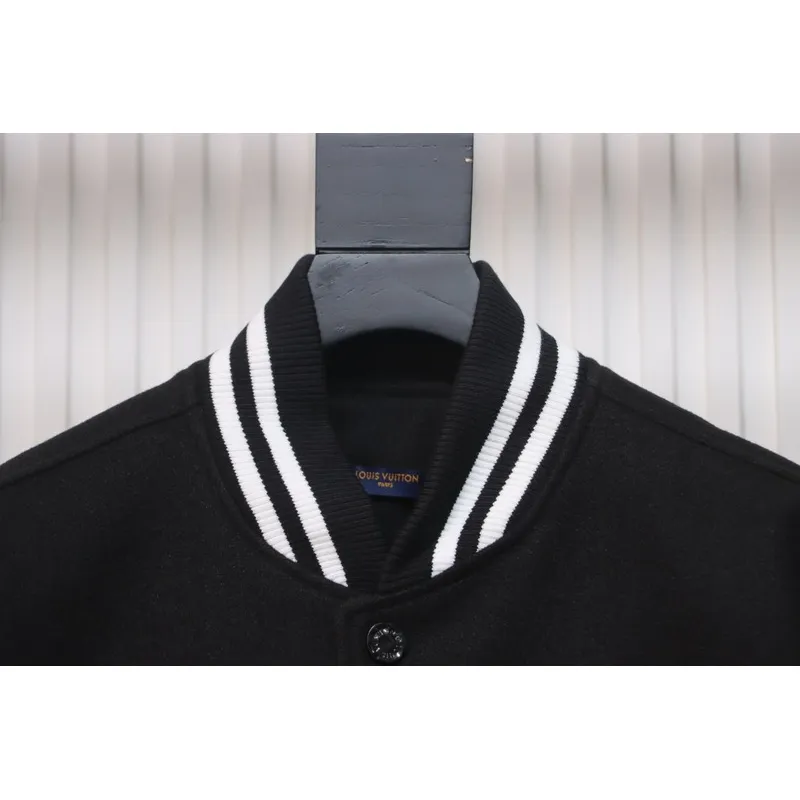 Louis Vuitton x NBA Leather Basketball Jacket Black