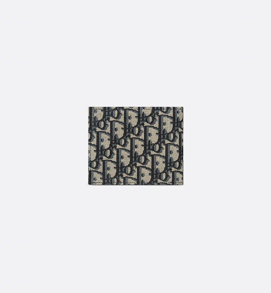 DIOR - WalletBeige And BlackDior ObliqueJacquard