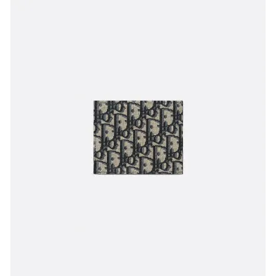 DIOR - WalletBeige And BlackDior ObliqueJacquard 02