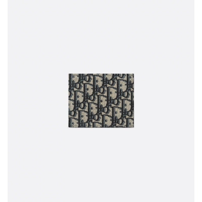 DIOR - WalletBeige And BlackDior ObliqueJacquard 02