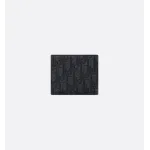 Dior Oblique Jacquard Compact Wallet Black