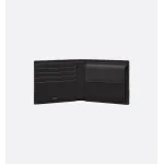 Dior Oblique Jacquard Compact Wallet Black