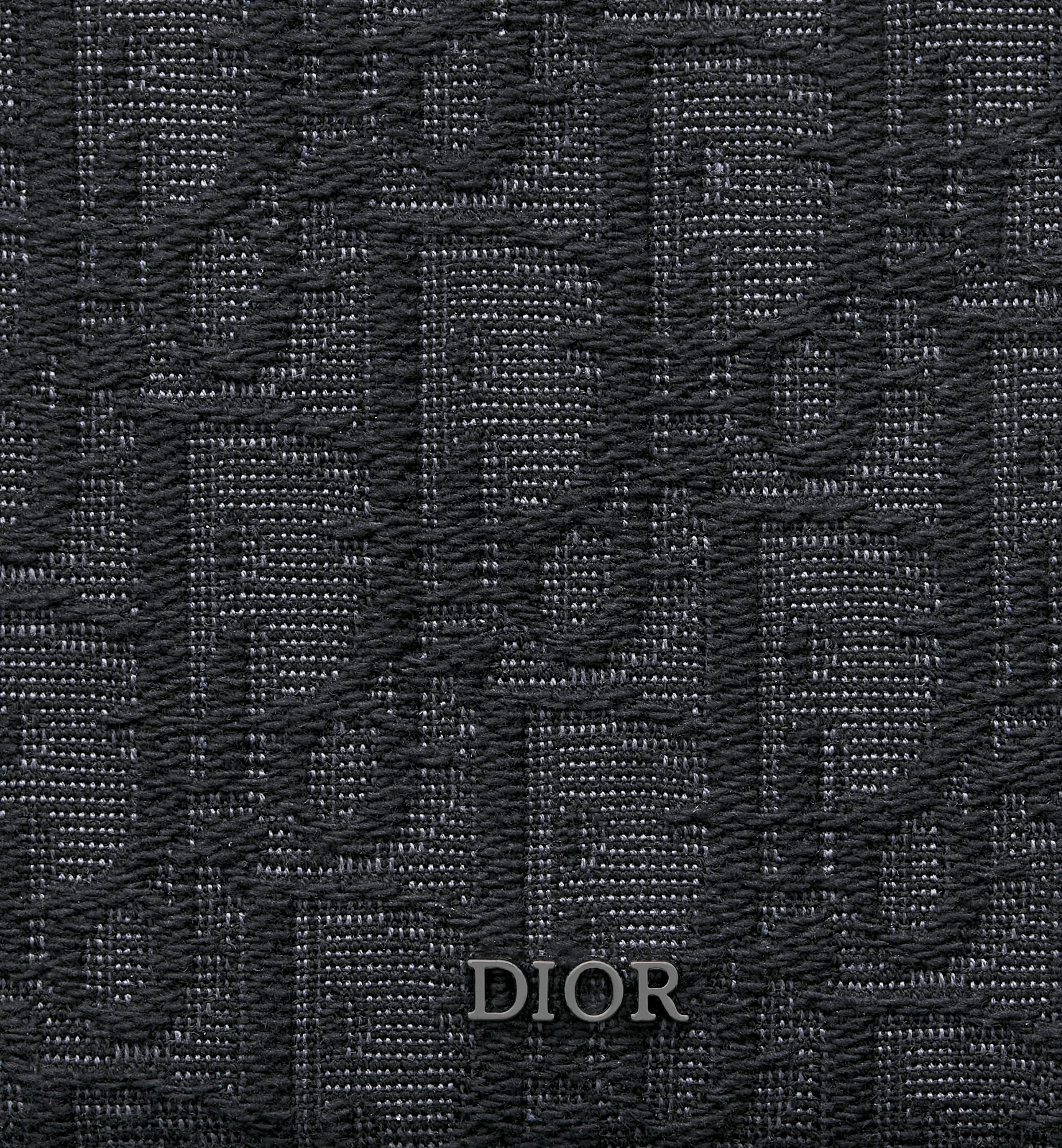 Dior Oblique Jacquard Compact Wallet Black