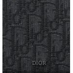 Dior Oblique Jacquard Compact Wallet Black