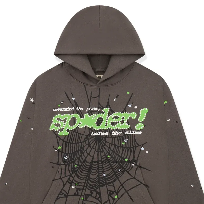Sp5der Punk V2 Hoodie Slate Gret