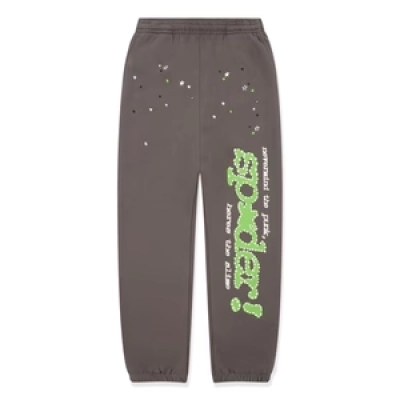 Sp5der Punk V2 Sweatpant Slate Gret 01