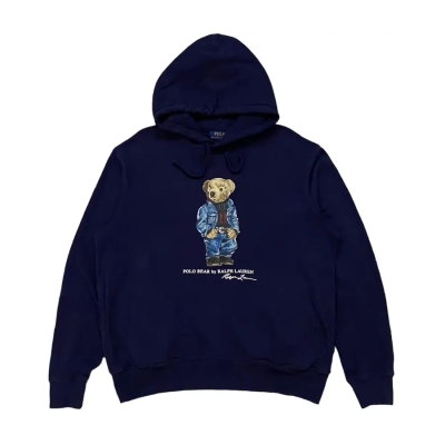 Polo Ralph Laurent Bear Hoodie Navy 01
