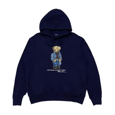 Polo Ralph Laurent Bear Hoodie Navy 01