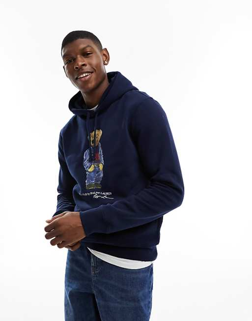 Polo Ralph Laurent Bear Hoodie Navy