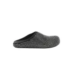 Marni Calfskin Fussbett Sabot Black Leather with Rhinestones SBMR000600P639400N99