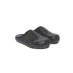 Marni Calfskin Fussbett Sabot Black Leather with Rhinestones SBMR000600P639400N99