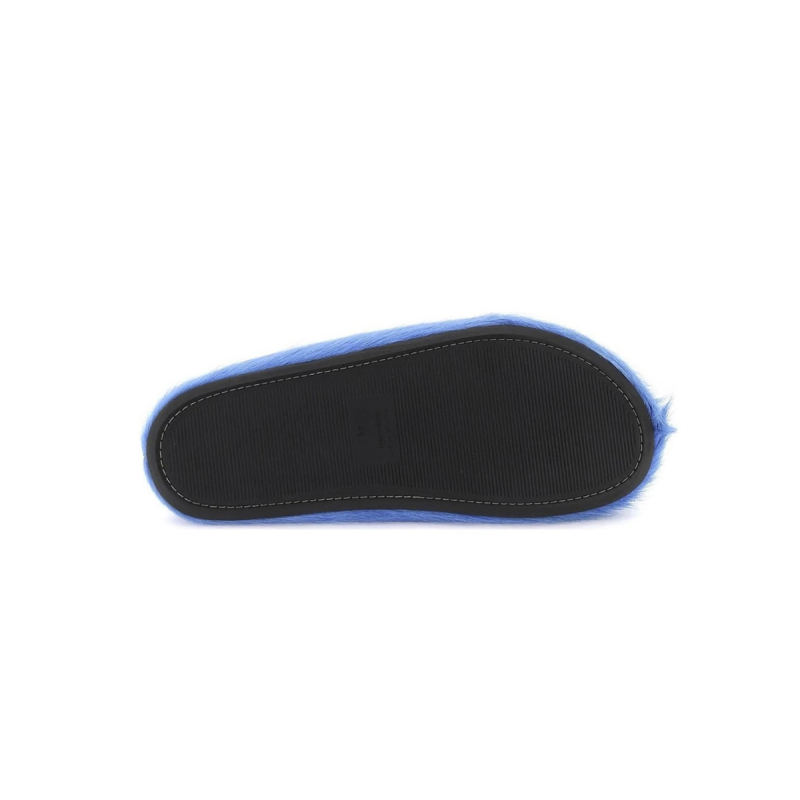 Marni Long hair Calfskin Fussbett Sabot Blue SBMR000600P412200B50