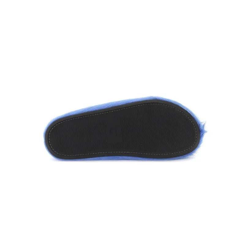 Marni Long hair Calfskin Fussbett Sabot Blue SBMR000600P412200B50