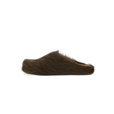 Marni Long hair Calfskin Fussbett Sabot Brown SBMS004601P412200M37 01