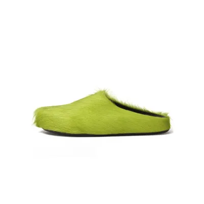 Marni Long hair Calfskin Fussbett Sabot Green SBMR000600P412200V07 01