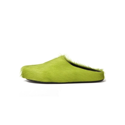 Marni Long hair Calfskin Fussbett Sabot Green SBMR000600P412200V07 01
