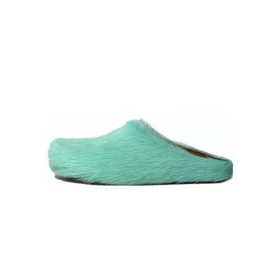 Marni Long hair Calfskin Fussbett Sabot Green SBMR000600P412200V38 01