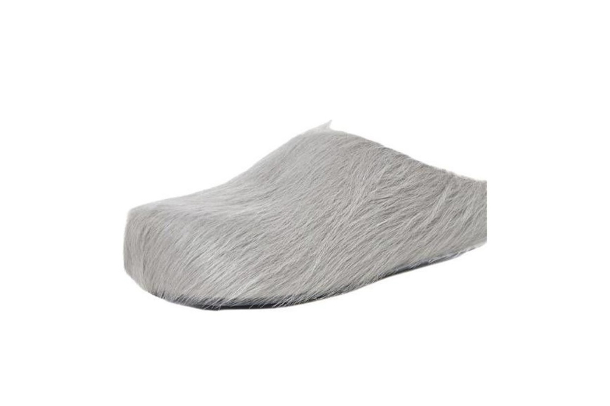 Marni Long hair Calfskin Fussbett Sabot Grey SBMR000600P412200N15