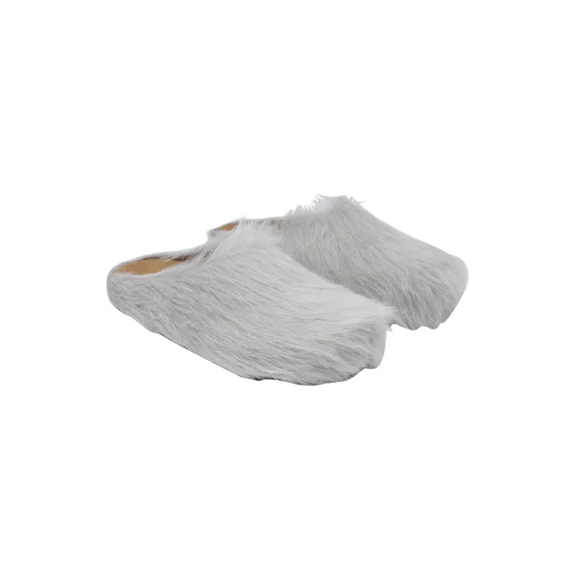 Marni Long hair Calfskin Fussbett Sabot Grey SBMR000600P412200N15