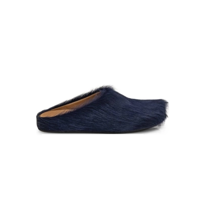 Marni Long hair Calfskin Fussbett Sabot Navy SBMR000600P412200B84 02