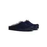 Marni Long hair Calfskin Fussbett Sabot Navy SBMR000600P412200B84