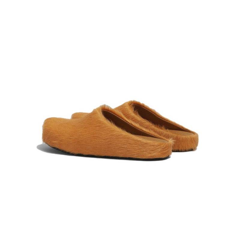Marni Long hair Calfskin Fussbett Sabot Orange SBMR000600P412200R09