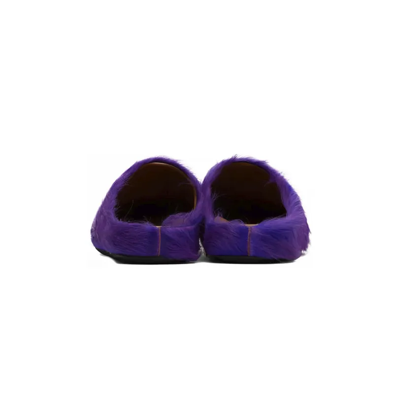 Marni Long hair Calfskin Fussbett Sabot Purple SBMR000600P623600C74