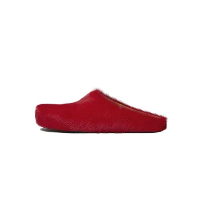 Marni Long hair Calfskin Fussbett Sabot Red SBMS004601P412200R66 01