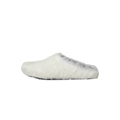 Marni Long hair Calfskin Fussbett Sabot White SBMR000600P412200W02 01