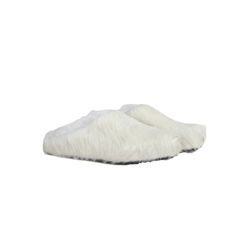 Marni Long hair Calfskin Fussbett Sabot White SBMR000600P412200W02