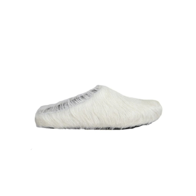 Marni Long hair Calfskin Fussbett Sabot White SBMR000600P412200W02 02