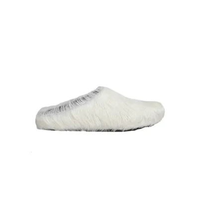 Marni Long hair Calfskin Fussbett Sabot White SBMR000600P412200W02 02