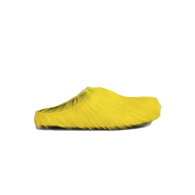 Marni Long hair Calfskin Fussbett Sabot Yellow SBMR000600P4122Z0565