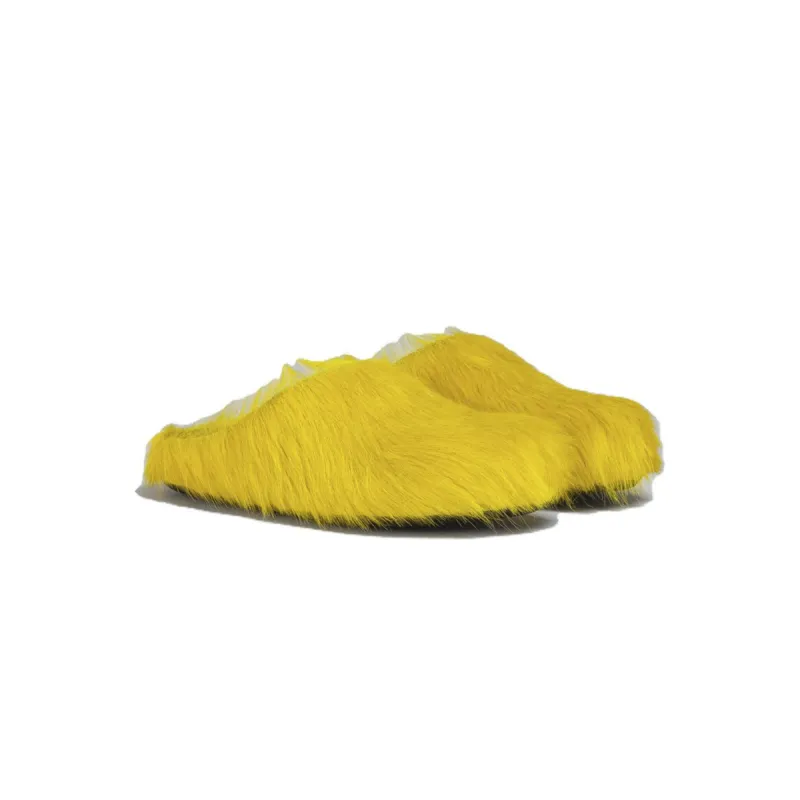 Marni Long hair Calfskin Fussbett Sabot Yellow SBMR000600P4122Z0565