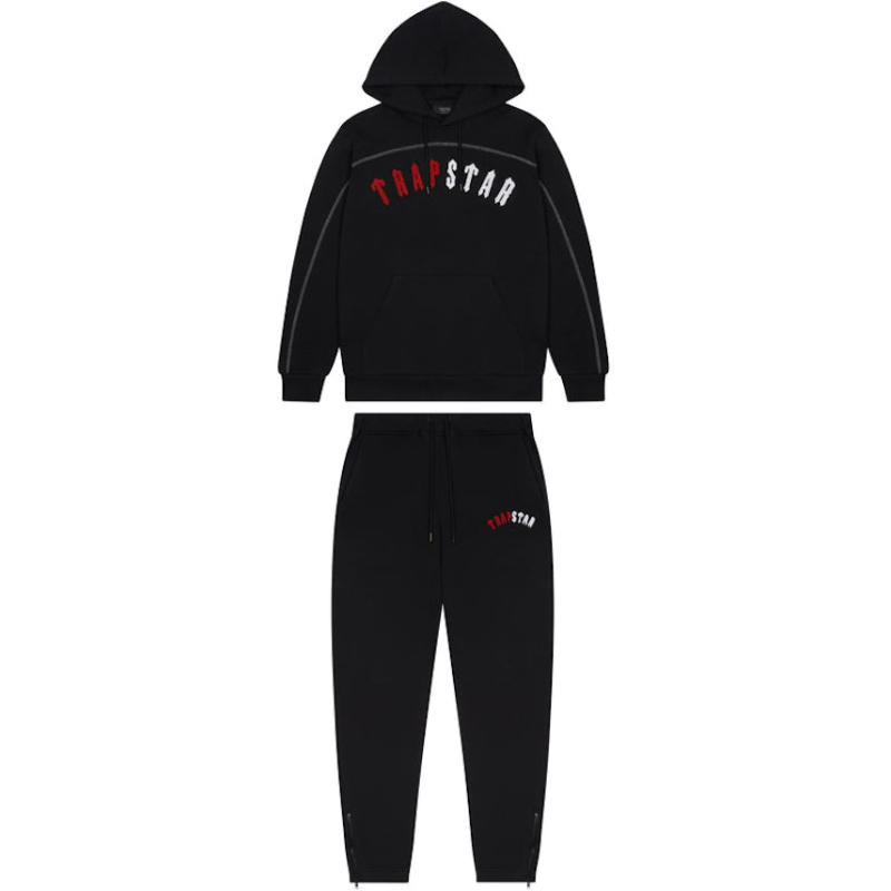 Trapstar Irongate Arch Chenille Hoodie Tracksuit Infrared Edition