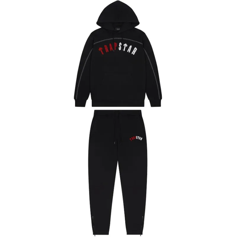 Trapstar Irongate Arch Chenille Hoodie Tracksuit Infrared Edition